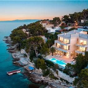 Luxury 6 Bedroom Brac Island Beach Front Villa With Heated Infinity Pool and lift near Sumartin sleeps 12